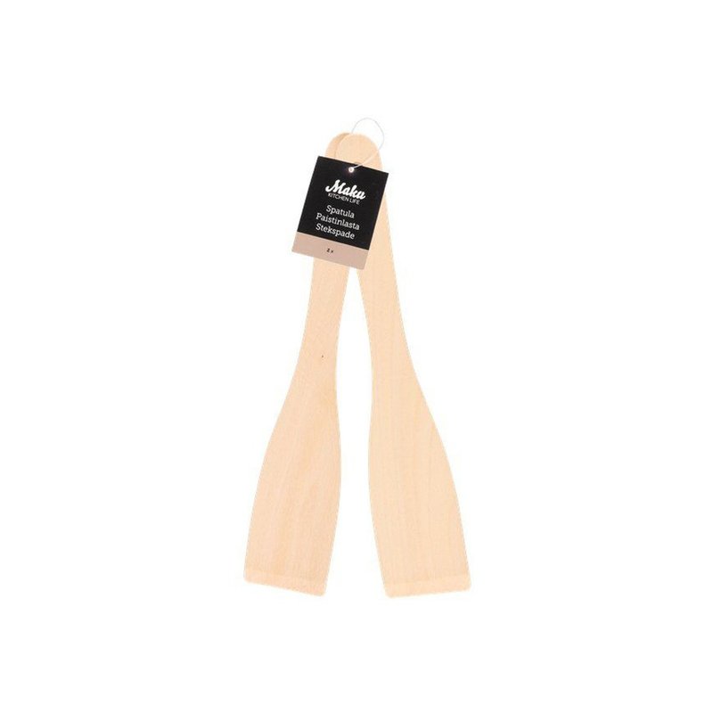 【Maku Kitchen Life】2 cooking wooden spatulas included - Other - Wood 