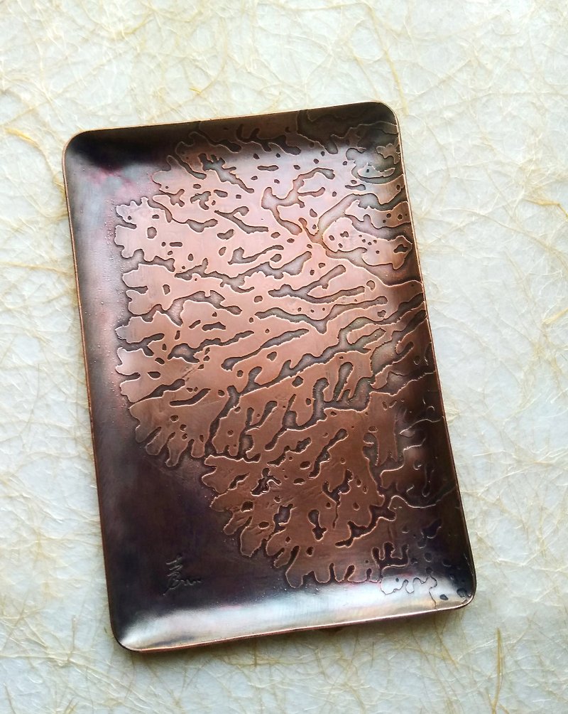 【daily. Handmade copper plate - lichen - Other - Copper & Brass Brown