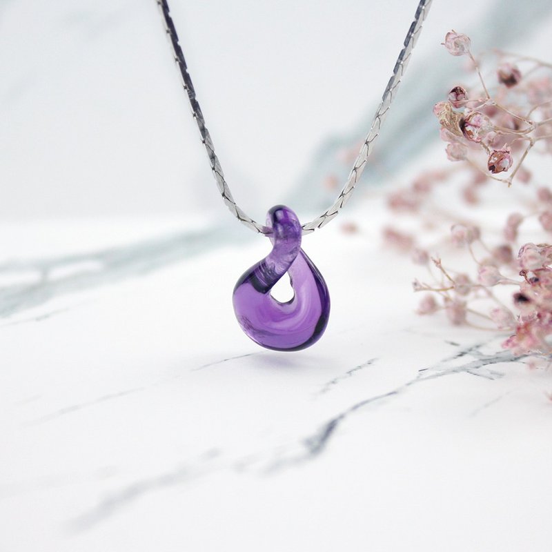 Designer Classic Necklace│ Soft and Sweet (Multiple Material Selection) - สร้อยคอ - คริสตัล สีม่วง