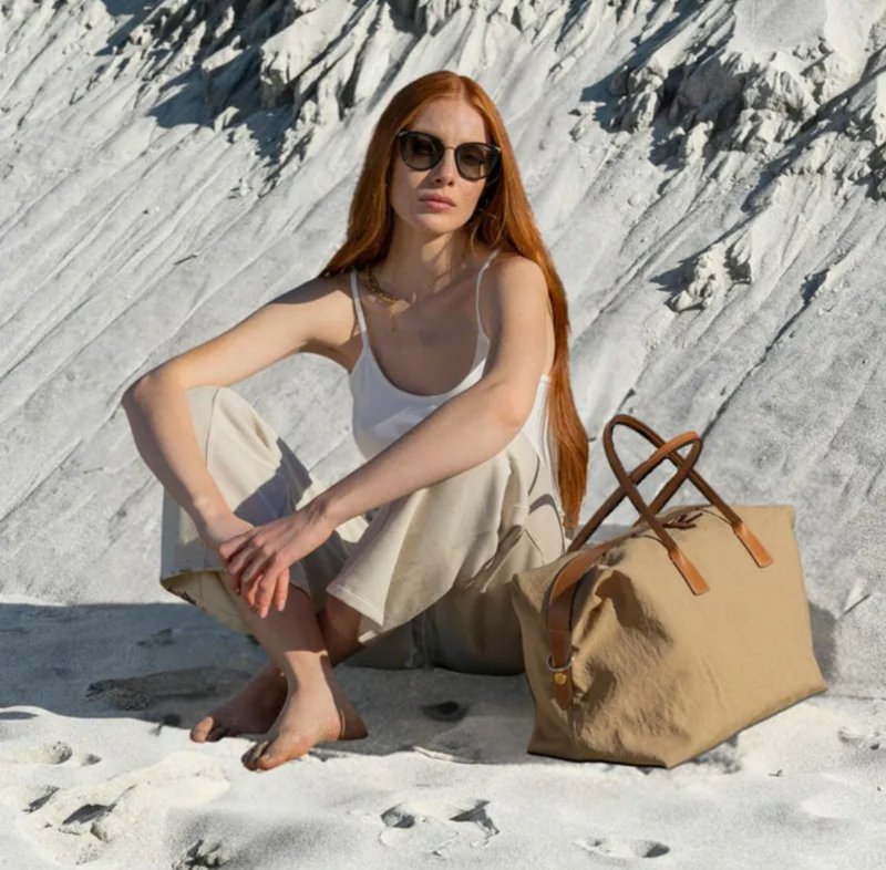 Roberta Pieri BAULETTO JOURNEY 48 LINYLEN travel bag with strap - กระเป๋าเดินทาง/ผ้าคลุม - วัสดุอื่นๆ 