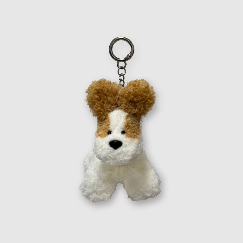 Dog-beige mix PIPI keyring - 鑰匙圈/鑰匙包 - 壓克力 卡其色