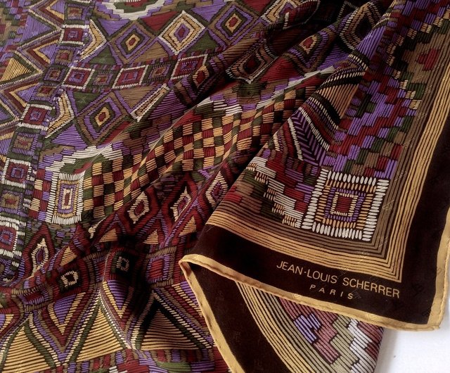 Jean Louis Scherrer Scarf 30 x 30 inches 100% Silk Scarf