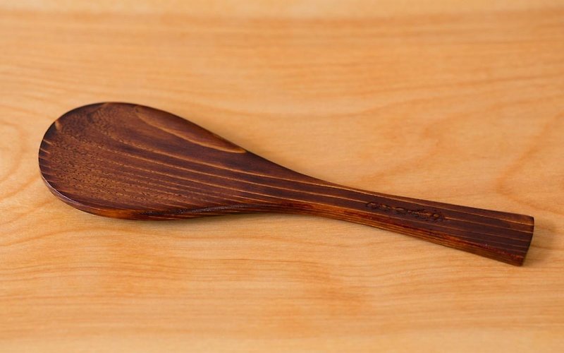 Kiso hinoki of rice paddle 21cm (wiping lacquer) - เครื่องครัว - ไม้ สีนำ้ตาล
