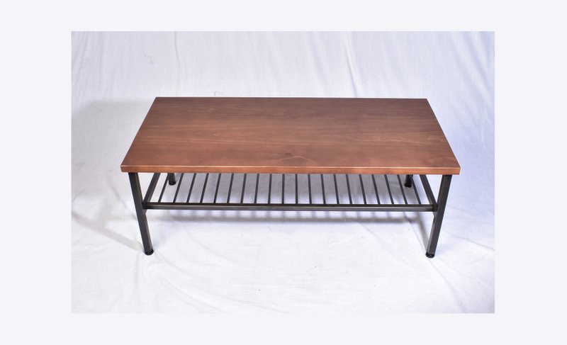 Dark iron pine coffee table - Dining Tables & Desks - Wood Brown