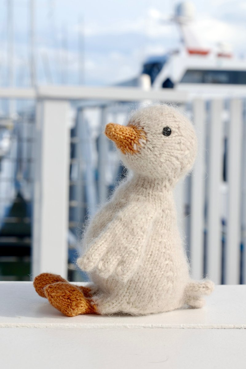 Whisper of Oz- Amigurumi- Daffy Duck-Handcrafted with Australian Wool - Kids' Toys - Wool White