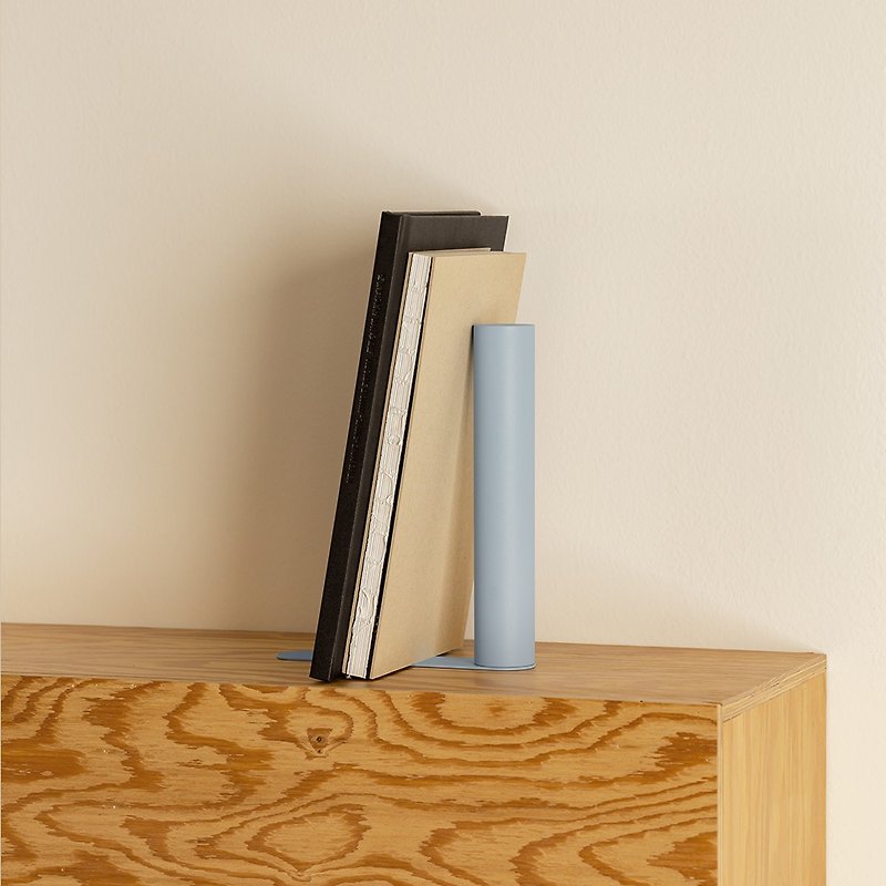 SLIM Bookend | Metal Bookend | Frost Blue - Bookshelves - Other Metals Blue