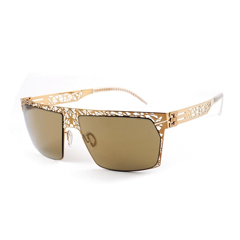 夏天必備 太陽眼鏡 -線索 無螺絲 薄鋼 鏡片符合CNS抗UV400 - 太陽眼鏡/墨鏡 - 其他金屬 銀色