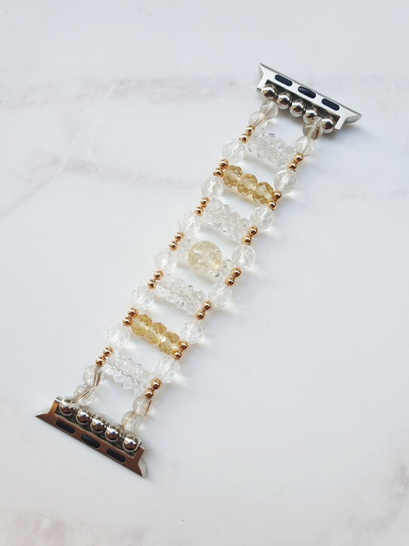 客訂apple watch錶帶 黃白透亮款 - 錶帶 - 水晶 