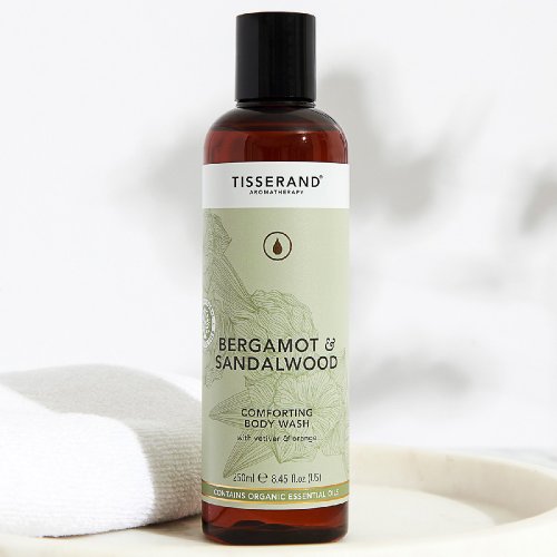 TISSERAND英國滴莎藍德精油 【英國原裝進口】佛手柑與檀香木沐浴凝膠 250ml