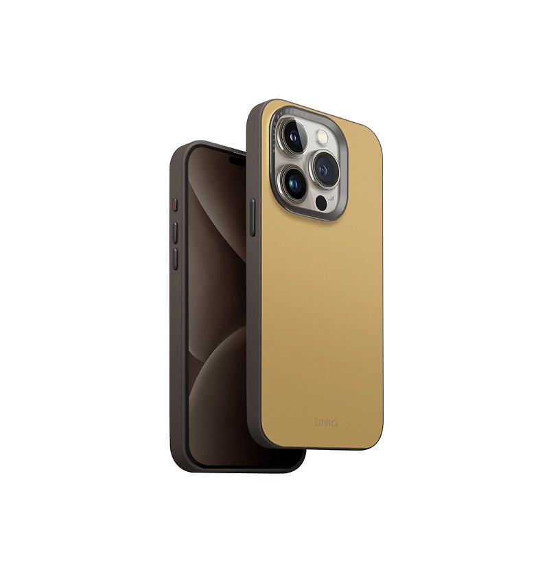 iPhone 15系列 Lyden Ds耐刮皮革磁吸手機殼-金絲雀黃/石灰 - 手機殼/手機套 - 其他材質 黃色