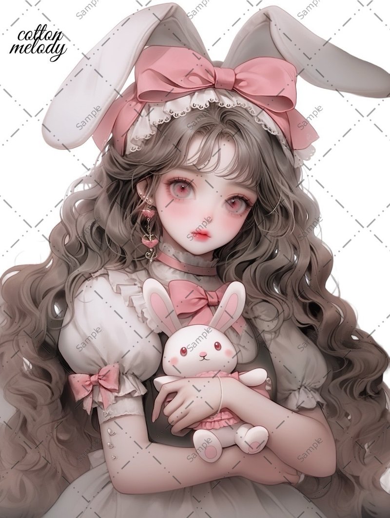 original sticker no.451 人物ステッカー オリジナルステッカー 人物ステッカー 女の子ステッカー オリジナル人物ステッカー - 貼紙 - 紙 