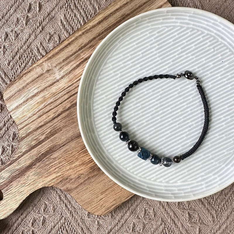 Strong luck blue sky iron woven bracelet - สร้อยข้อมือ - คริสตัล 