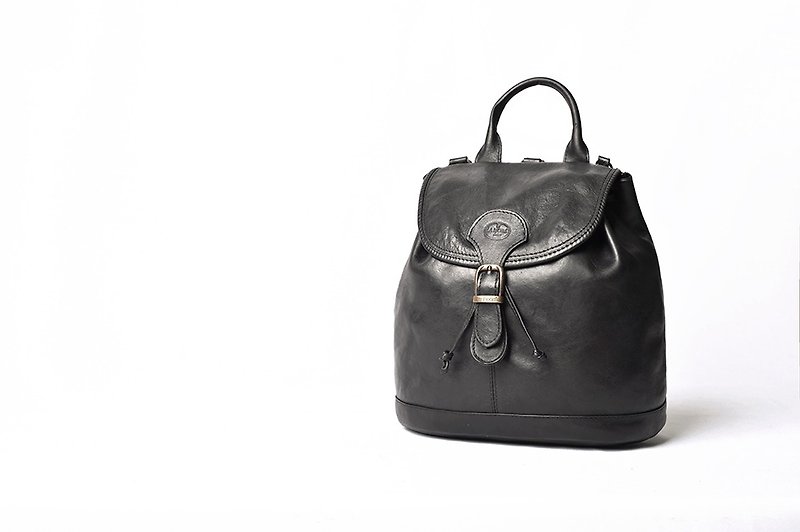 Vintage dorsal / Backpacks - Backpacks - Genuine Leather Black