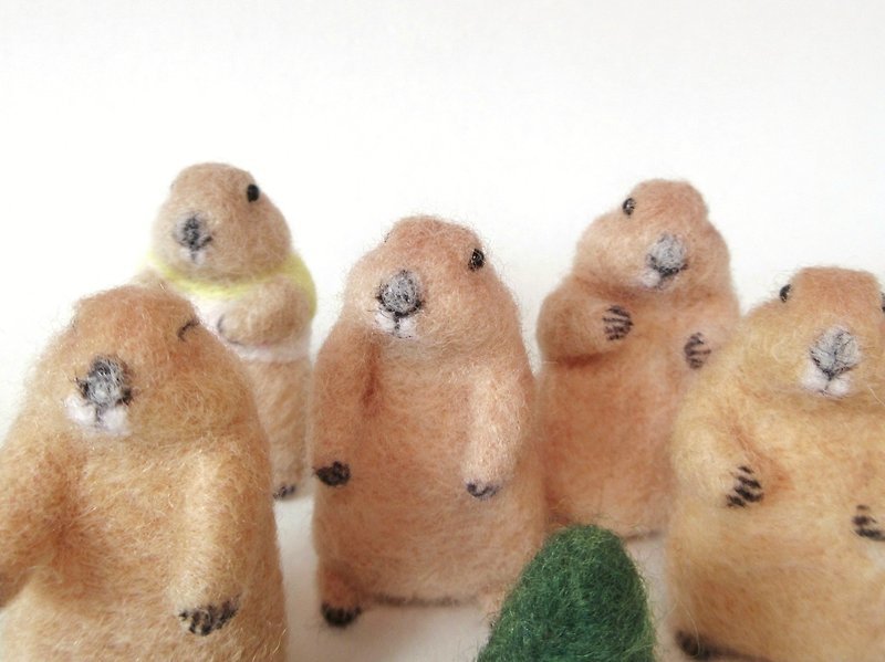 Made to Order Needle Felted Prairie dog - Items for Display - Wool Khaki