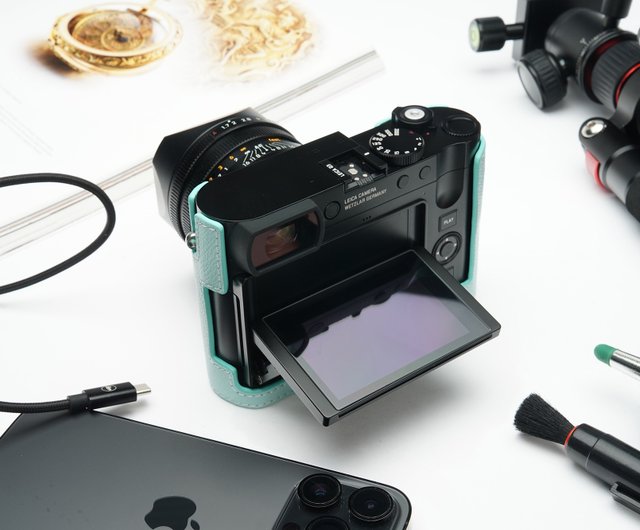 対応機種：Leica Q3用 パームテクスチャーレザーカメラハーフケース