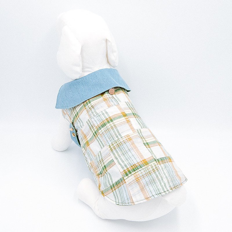 Momojism Pet Clothes - Shirt - Finn - ชุดสัตว์เลี้ยง - ผ้าฝ้าย/ผ้าลินิน สีเขียว