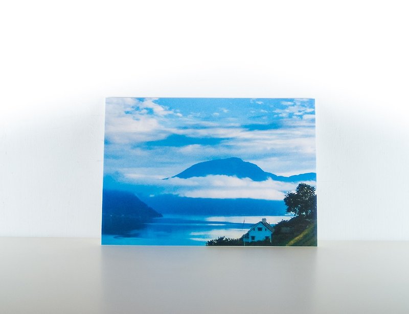 Photographic Postcard: Serene fjord landscape, Fjord Travel, Norge - การ์ด/โปสการ์ด - กระดาษ สีน้ำเงิน