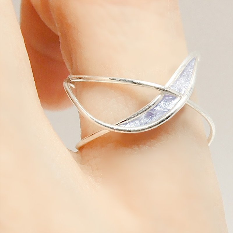 A touch of purple-color X star ring sterling silver ring (5 colors) - General Rings - Sterling Silver Purple