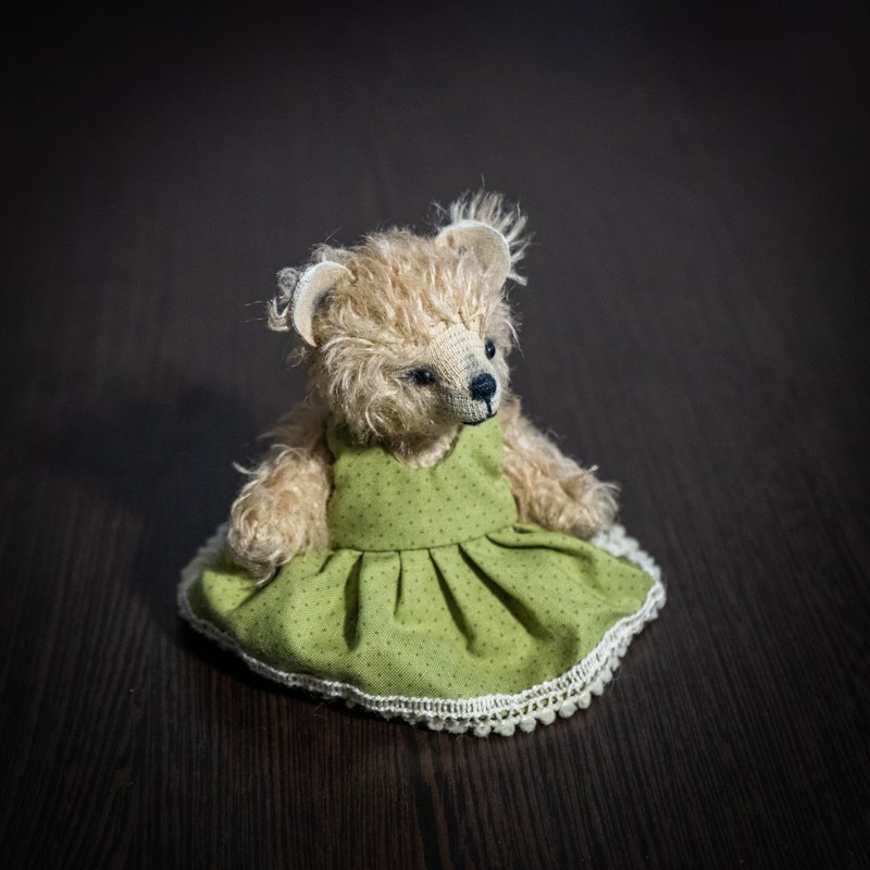 Mohair Teddy Bear - 公仔/玩偶 - 其他材質 綠色