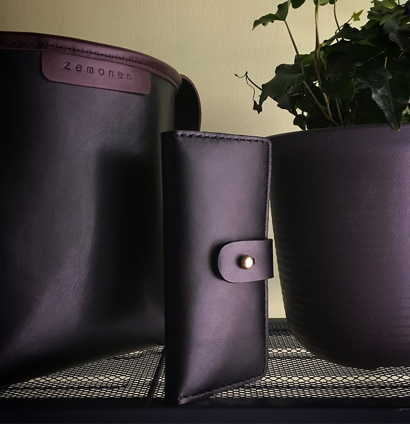 Zemoneni unisex leather purse Wallet - Wallets - Genuine Leather Black