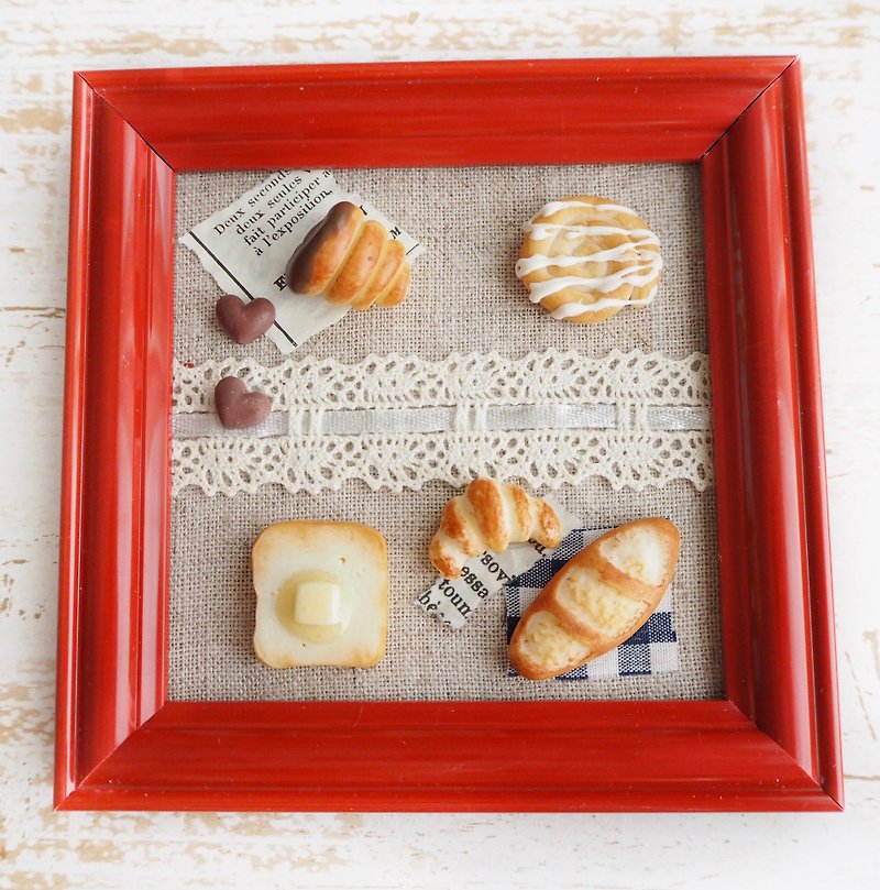 Frames / miniature bread - 畫框/相架  - 黏土 咖啡色