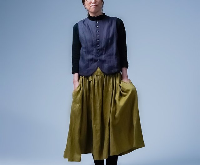 wafu【リネンベスト】世代を超えて愛されるヨーロピアンヴィンテージ