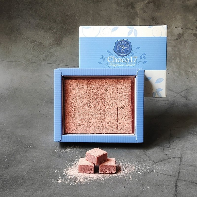 Choco17巧克力  覆盆莓生巧克力  20顆/小禮盒無附禮袋 - 朱古力 - 新鮮食材 粉紅色