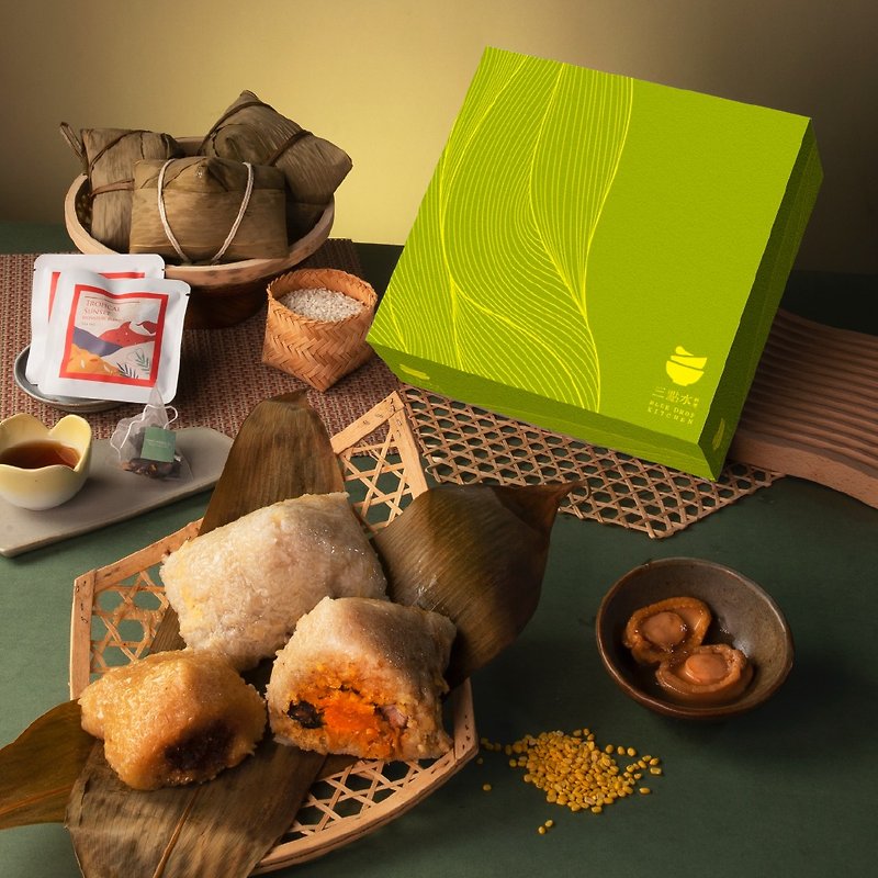 [Self-pickup in store] Three rice dumplings to celebrate the Dragon Boat Festival gift set - Other - Other Materials Gold