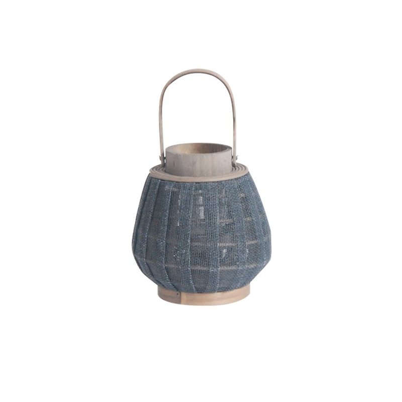 D&M│RUFFLE linen lantern (small) - ของวางตกแต่ง - ไม้ไผ่ สีเทา