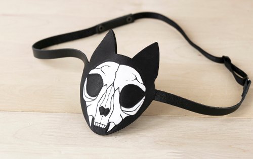 Migharda Leather Eye Patch | Halloween Eye Patch | Costume Eye Patch | Skull Eye Patch