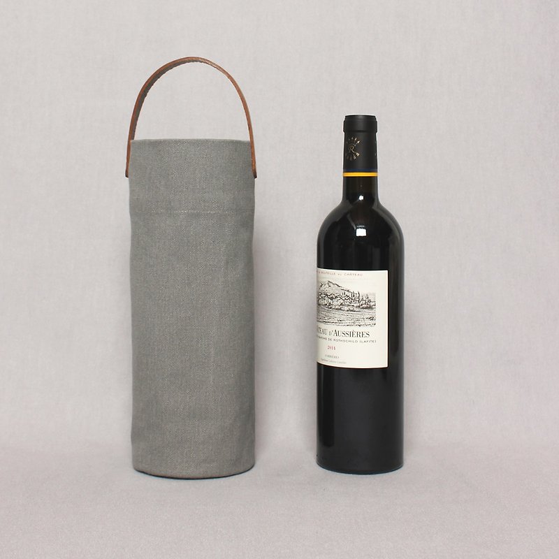 Kettle bag beverage bag mug bag wine bag - mud gray / portable - Other - Cotton & Hemp 