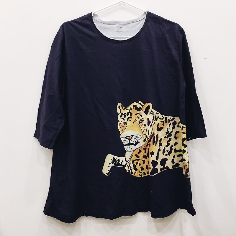 Leopard - handmade light cotton long sleeves - Women's Tops - Cotton & Hemp 