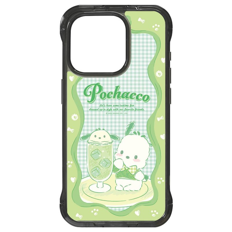 Pacha Dog Qinliang Soda Lazy Stand [Standard Transparent Black] iPhone 16 15 14 Pro Max - เคส/ซองมือถือ - วัสดุอื่นๆ สีใส