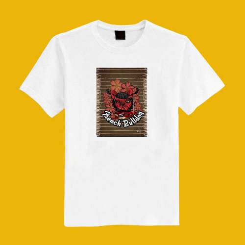 CHIC SHOP 插畫設計館 法鬥 鍾馗 狗 插畫 原創 白 短T 衣服 T恤 情侶裝 童裝 父子裝