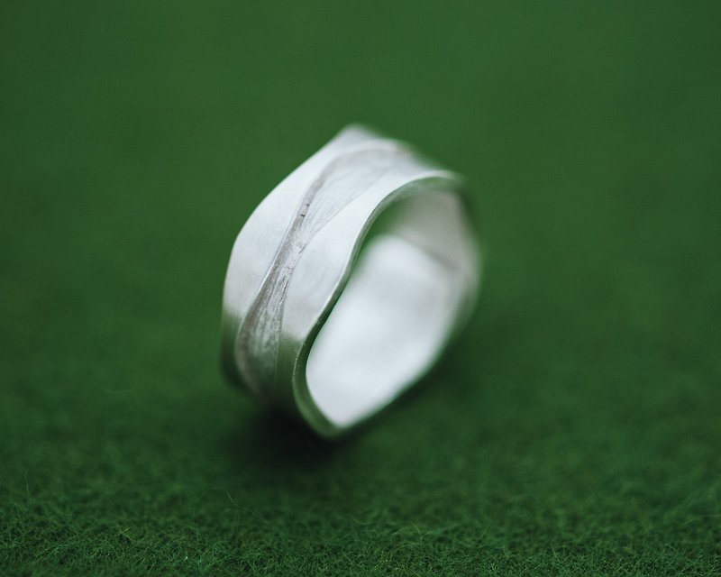 Tatewaku ring - Edo motif - Japanese design - Unisex ring - General Rings - Silver Silver