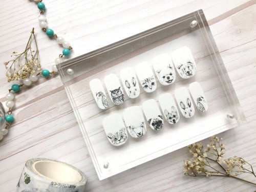 adc party animals nail sticker