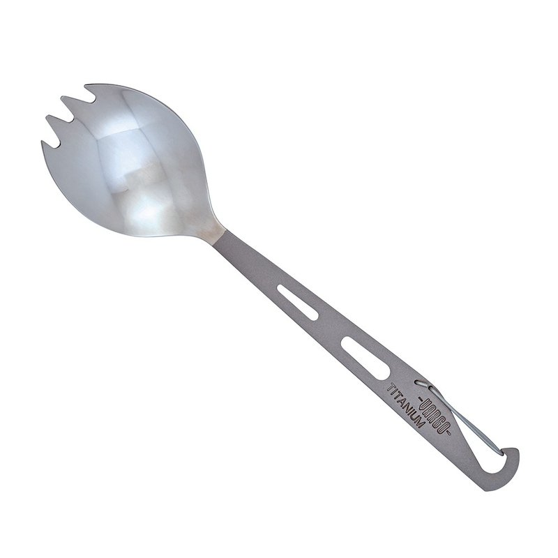 [United States Vargo] Titanium Eagle Spork pure titanium hook soup fork titanium gold #T204 - ช้อนส้อม - วัสดุอื่นๆ 