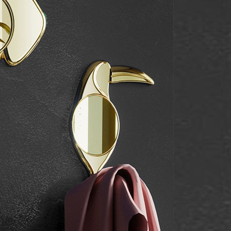 bencross本心本來-淺亮金鏡面掛鉤-巨嘴鳥 - 居家收納/收納盒/儲物盒 - 其他金屬 金色