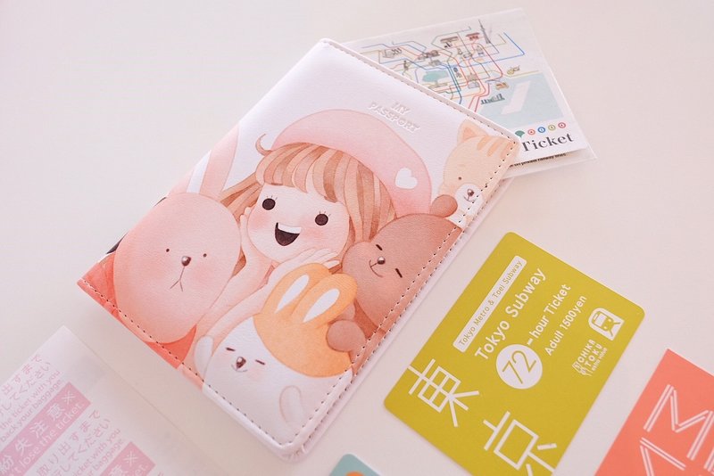 Passport Holder FRIENDS - 護照夾/護照套 - 人造皮革 白色