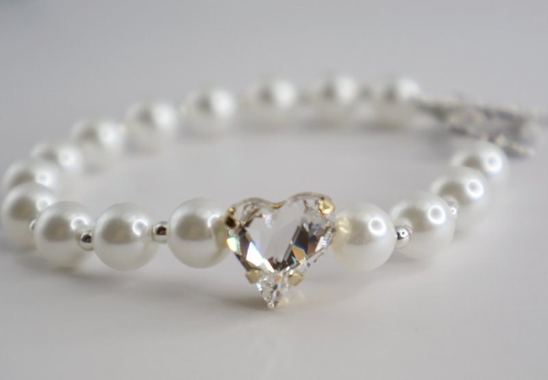 Diana~Purity Series Pearl Crystal Bracelet~Customized Gift Recommendation - Bracelets - Crystal White