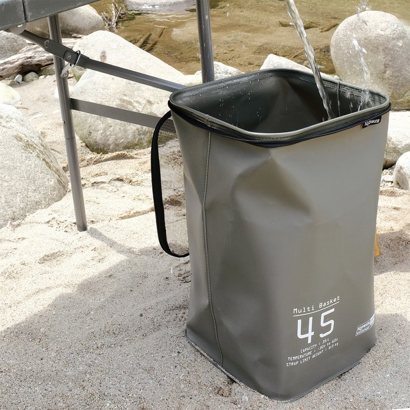 [Japanese SLOWER] Waterproof storage bucket - 35L (three colors available) - Camping Gear & Picnic Sets - Resin Multicolor