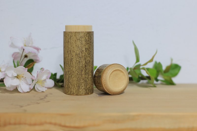 竹製品 | 小斑竹筒 | 茶筒 小物筒 | 手工打磨 自然健康 - 收納箱/收納用品 - 竹 