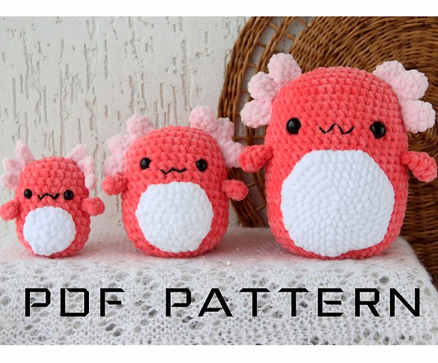 PDF Pattern Felt Axolotl Plush 