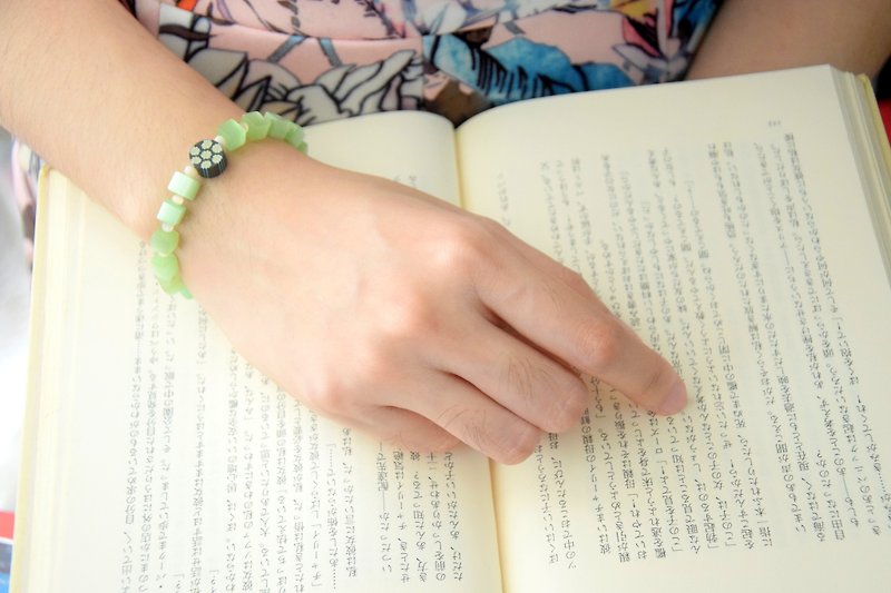 Soft Bamboo Color Handmade Bracelet - Bracelets - Other Materials Green