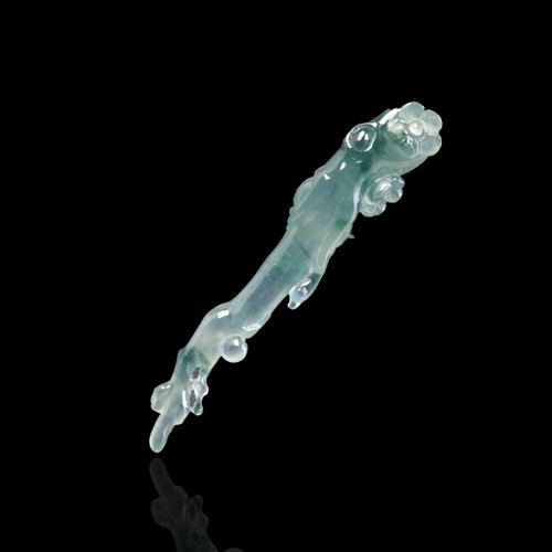 瓔珞珠寶盒 E.L.Jewelry Box 玻璃種飄藍花翡翠梅花 | 裸石 | 天然緬甸玉A貨翡翠 | 送禮