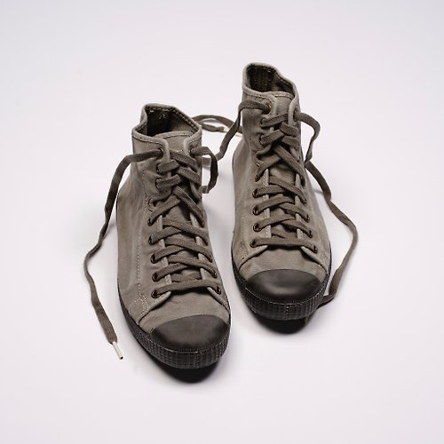 CIENTA 西班牙帆布鞋 西班牙帆布鞋 CIENTA U61777 34 水泥灰 黑底 洗舊布料 大人 高筒