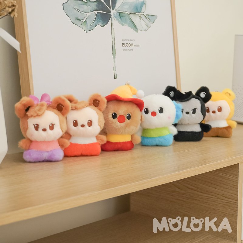 MOLOKA | DD series plush doll bead chain pendant - Stuffed Dolls & Figurines - Polyester Multicolor
