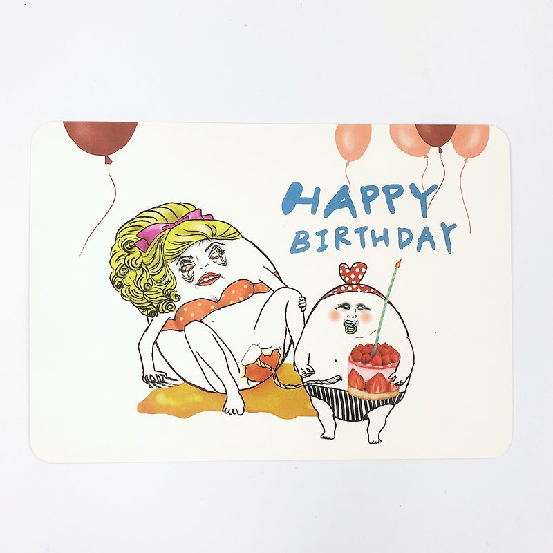 The intense birthday card  postcard - การ์ด/โปสการ์ด - กระดาษ ขาว