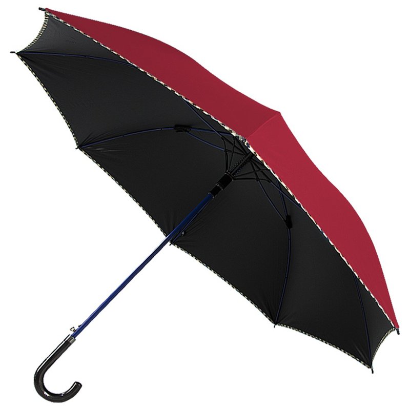 【TDN】Duke Cool Umbrella Super Large Umbrella Surface Black Glue Automatic Upright Umbrella Lightning-proof Sunny Umbrella (Good Magenta) - ร่ม - วัสดุกันนำ้ สีแดง