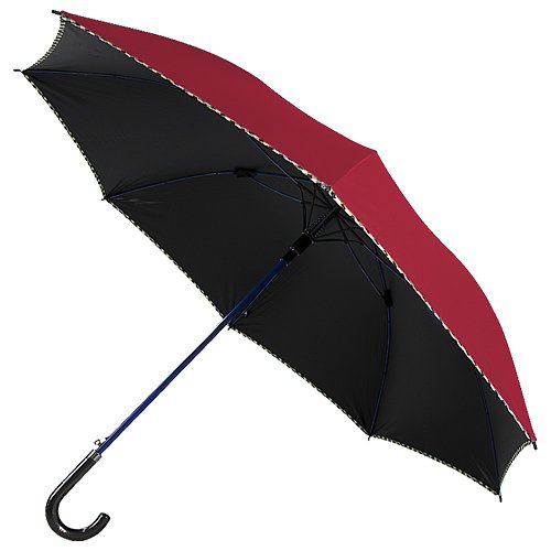 TDN 【TDN】公爵冷酷傘 超大傘面黑膠自動直立傘防雷擊晴雨傘(良品紅)